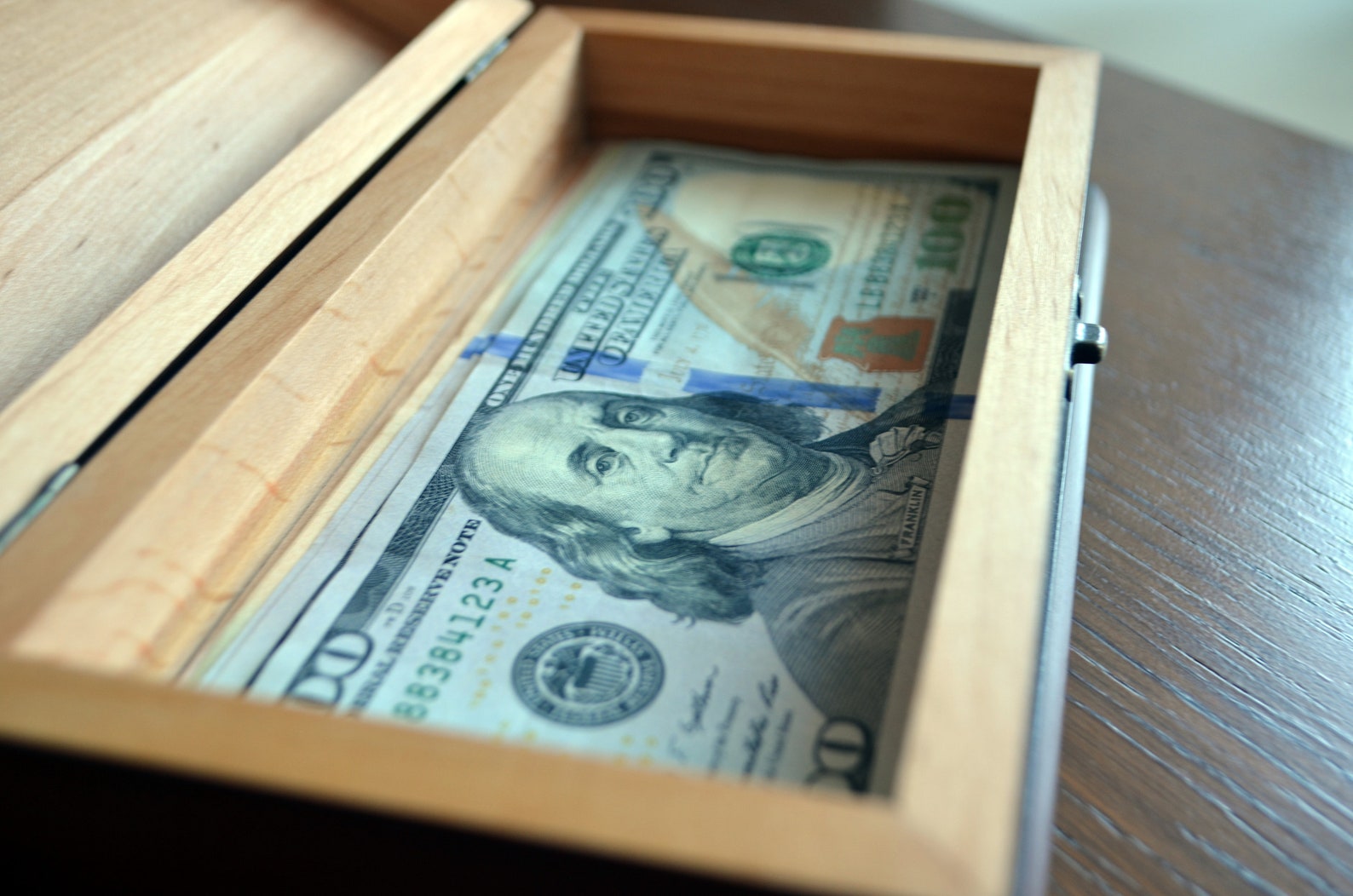 Petty cash box A wooden box for money Etsy