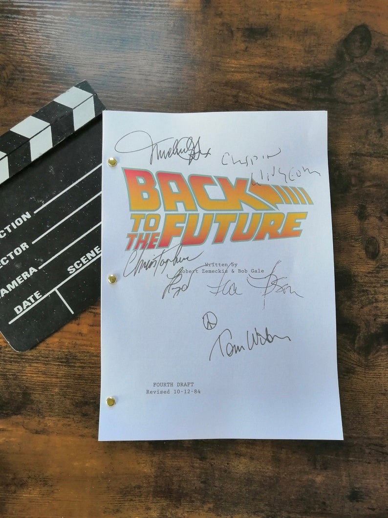 Back To The Future Movie Script With Signatures / Autographs | Etsy