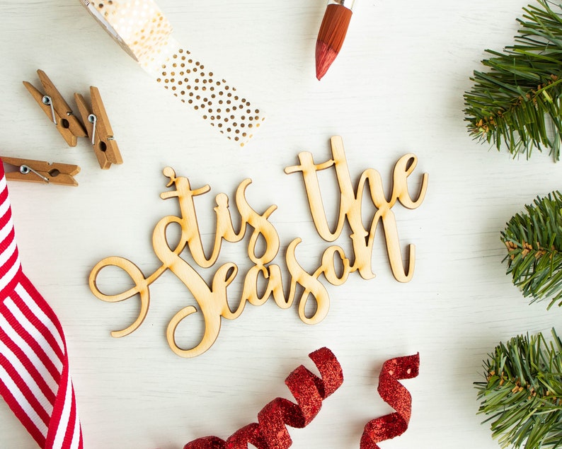 tis-the-season-script-wood-word-cutout-laser-cut-christmas-etsy