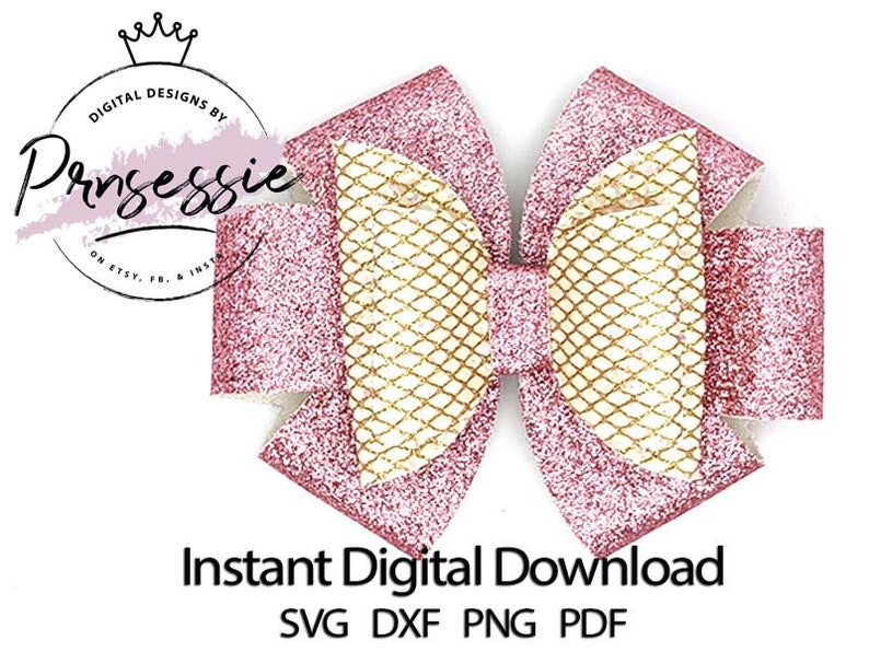 Download Digital SVG PDF DXF Sweet Tart Hair Bow Template bow | Etsy