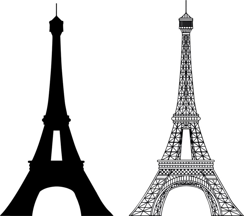 Eiffel Tower Eiffel Tower SVG SVG SVG Files Cricut | Etsy