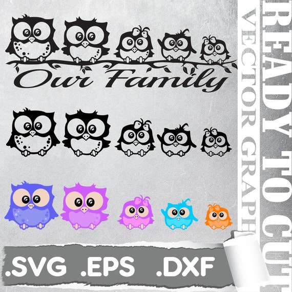 Owl Our Family Svg Our Family Svg Owl Dad Svg Owl Mom Svg Owl Etsy