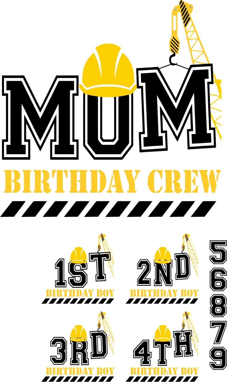 Download Mom and Birthday Boy Crew svg and pdf | Etsy