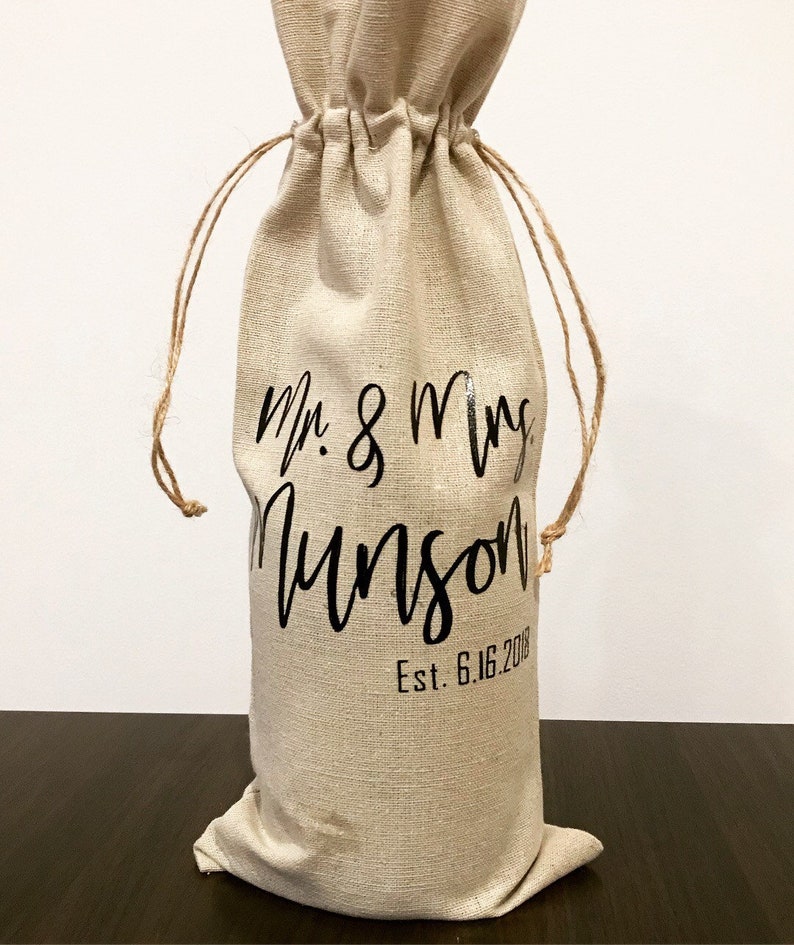 personalised wine bag