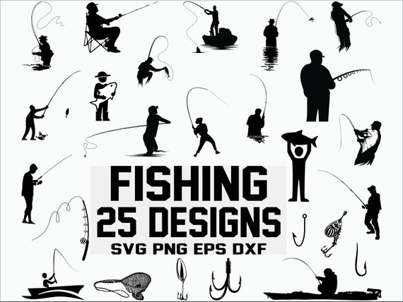 Download Fishing Svg Fisherman Svg Fish Svg Clipart Silhouette Cut File Cricut Decal File Digital File Stencil File Clip Art Art Collectibles Delage Com Br