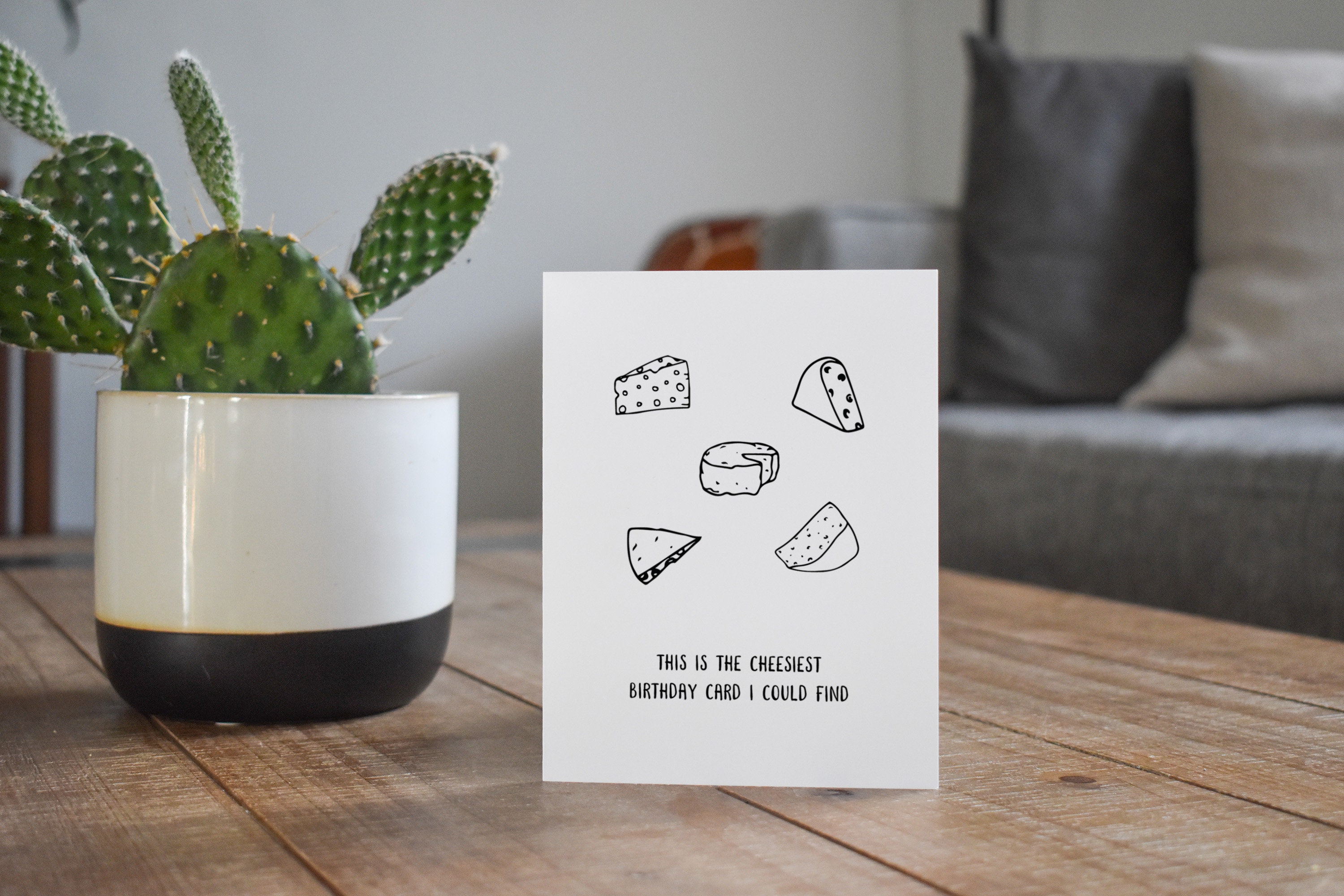 Funny Birthday Card for Cheese Lover Birthday Cheese Gift Etsy