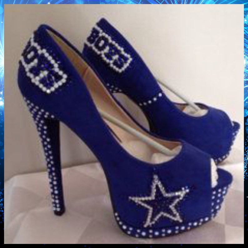 Handmade Custom Dallas Cowboys Heels Cowboy heels Dallas | Etsy