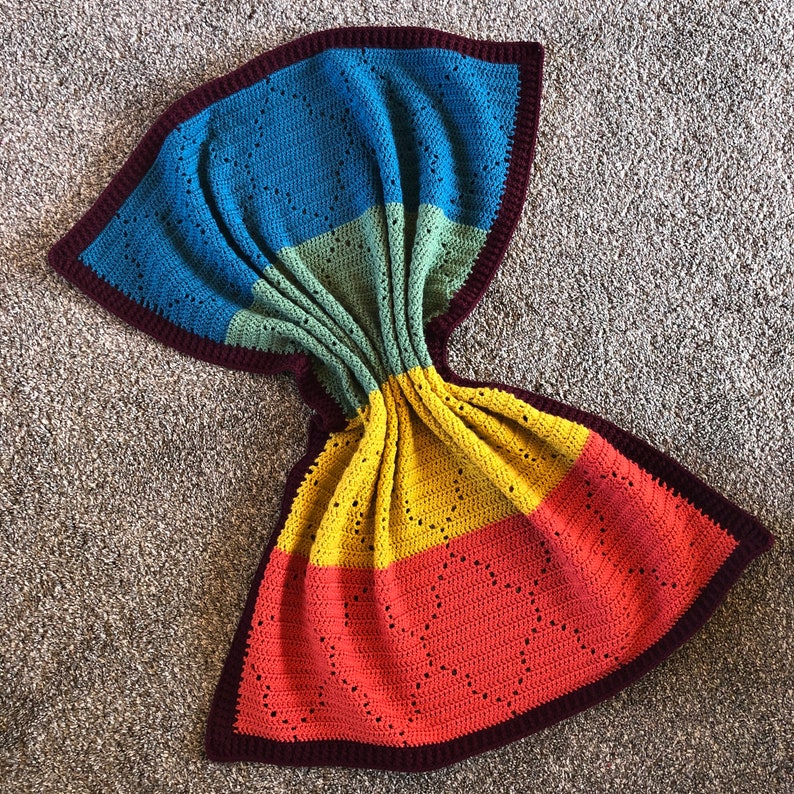 Crochet Moroccan Tile Blanket Pattern Moroccan Mosaic Filet Etsy