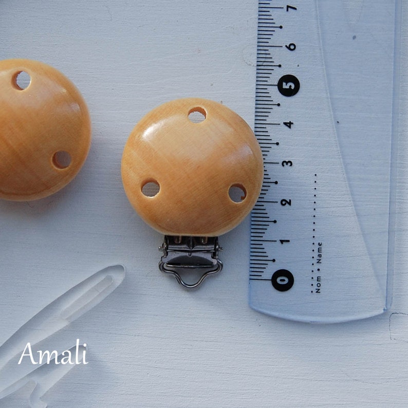 Natural wooden pacifier clip DIY pacifier clip Dummy clip pacifier chain