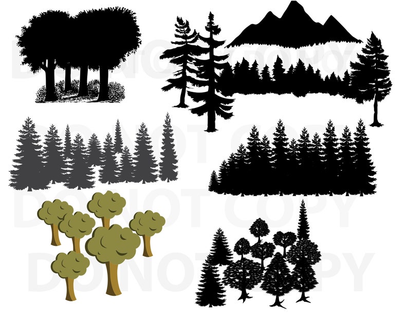 Download Forest SVG Bundle Forest Trees svg file for cricut landscape | Etsy