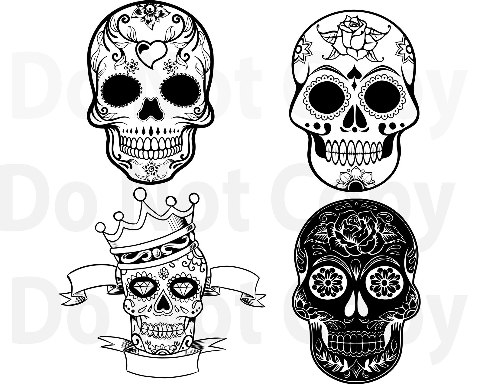 Download Sugar Skull SVG Bundle Skulls svg file for cricut Design ...