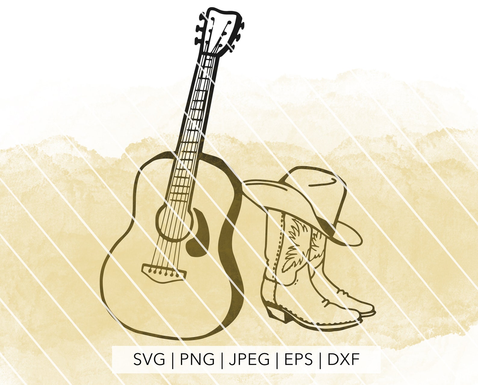 Country Music Guitar Boots Hat SVG Country Singer Shirt PNG | Etsy