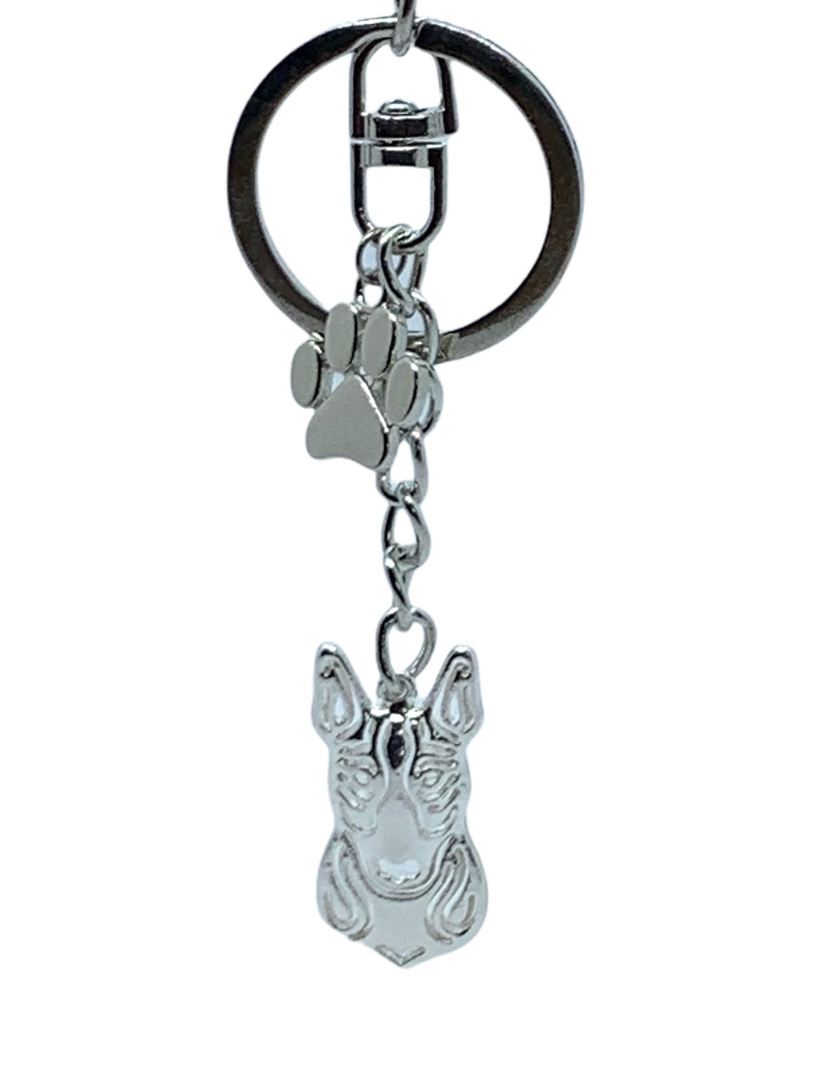 Keychain / pocket pendant bull terrier in 3D optic sembend