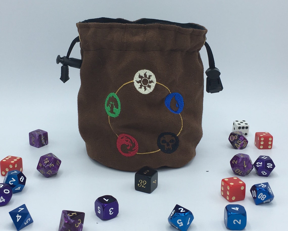 Magic the Gathering Dice Bag Brown Mana Gaming Bag D&D Dice Etsy