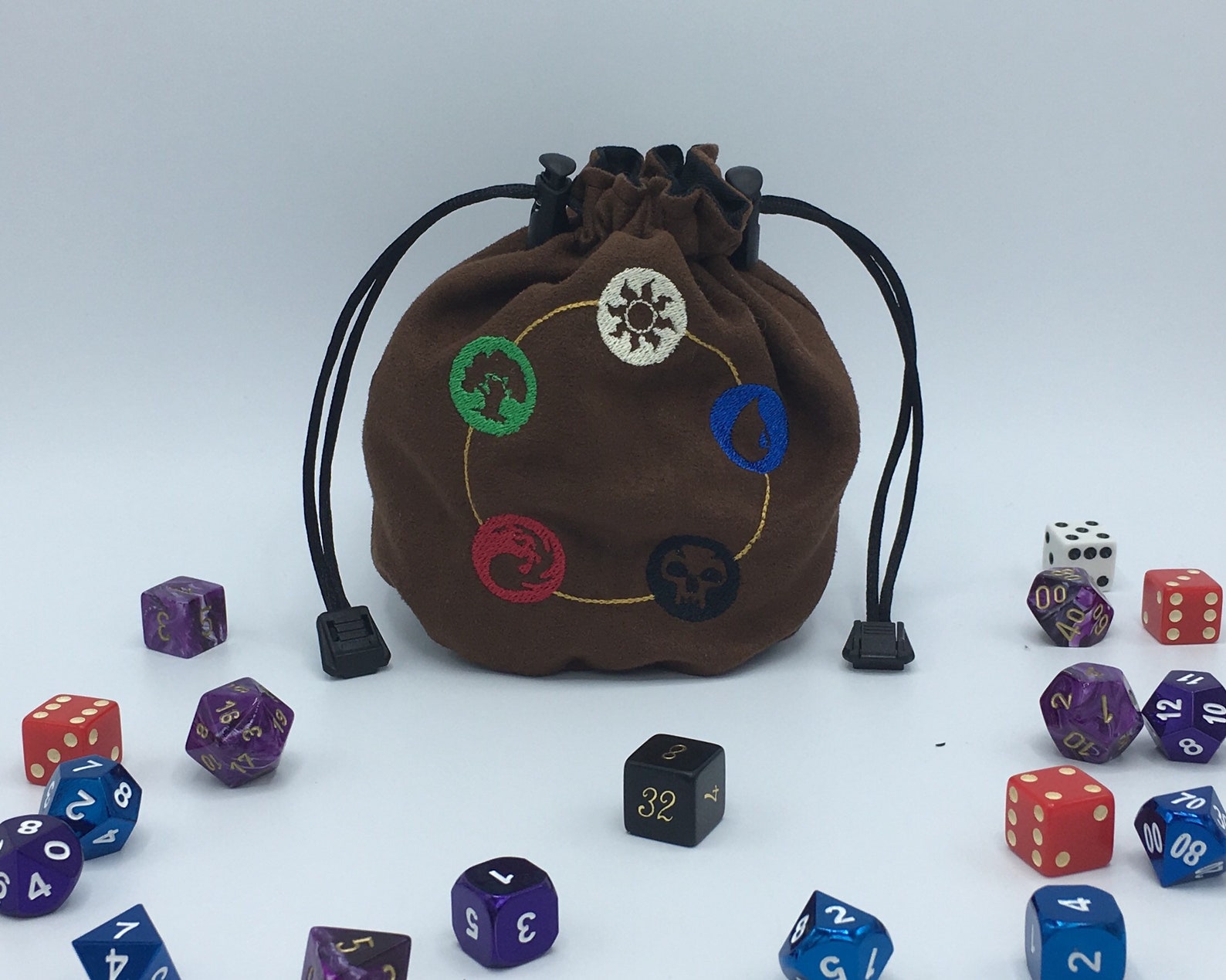 Magic the Gathering Dice Bag Brown Mana Gaming Bag D&D Dice Etsy