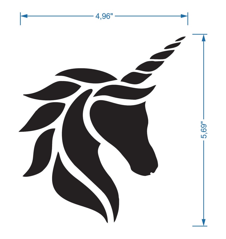 Unicorn Head Stencil Craftcutscom Unicorn Head Stencil Craftcutscom