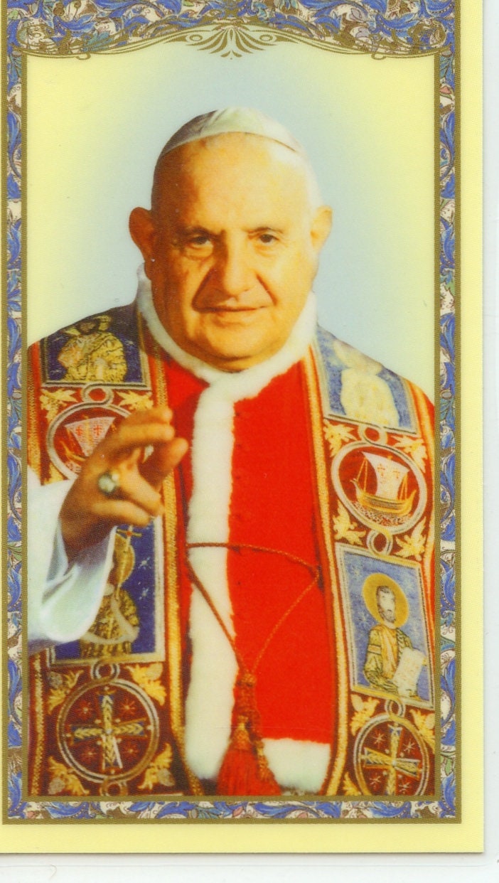 Pope St John XXIII Holy Card Prayer Card Pack Of Etsy