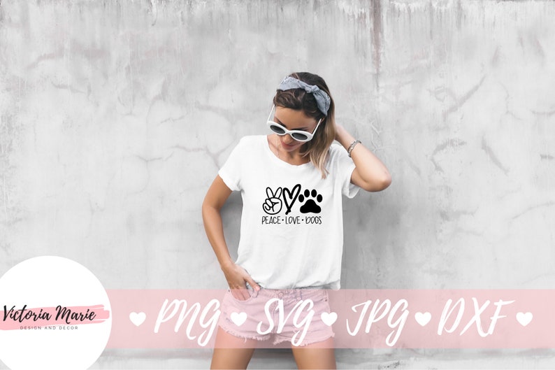 Download Peace Love Dogs svg Paws svg Dog SVG Dog Decal Dog | Etsy