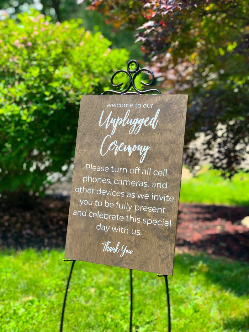 Download Unplugged Ceremony Sign Welcome To Our Unplugged Ceremony Rustic Unplugged Wedding Sign Wood Wedding Welcome Sign Wall Decor Home Decor Shantived Com