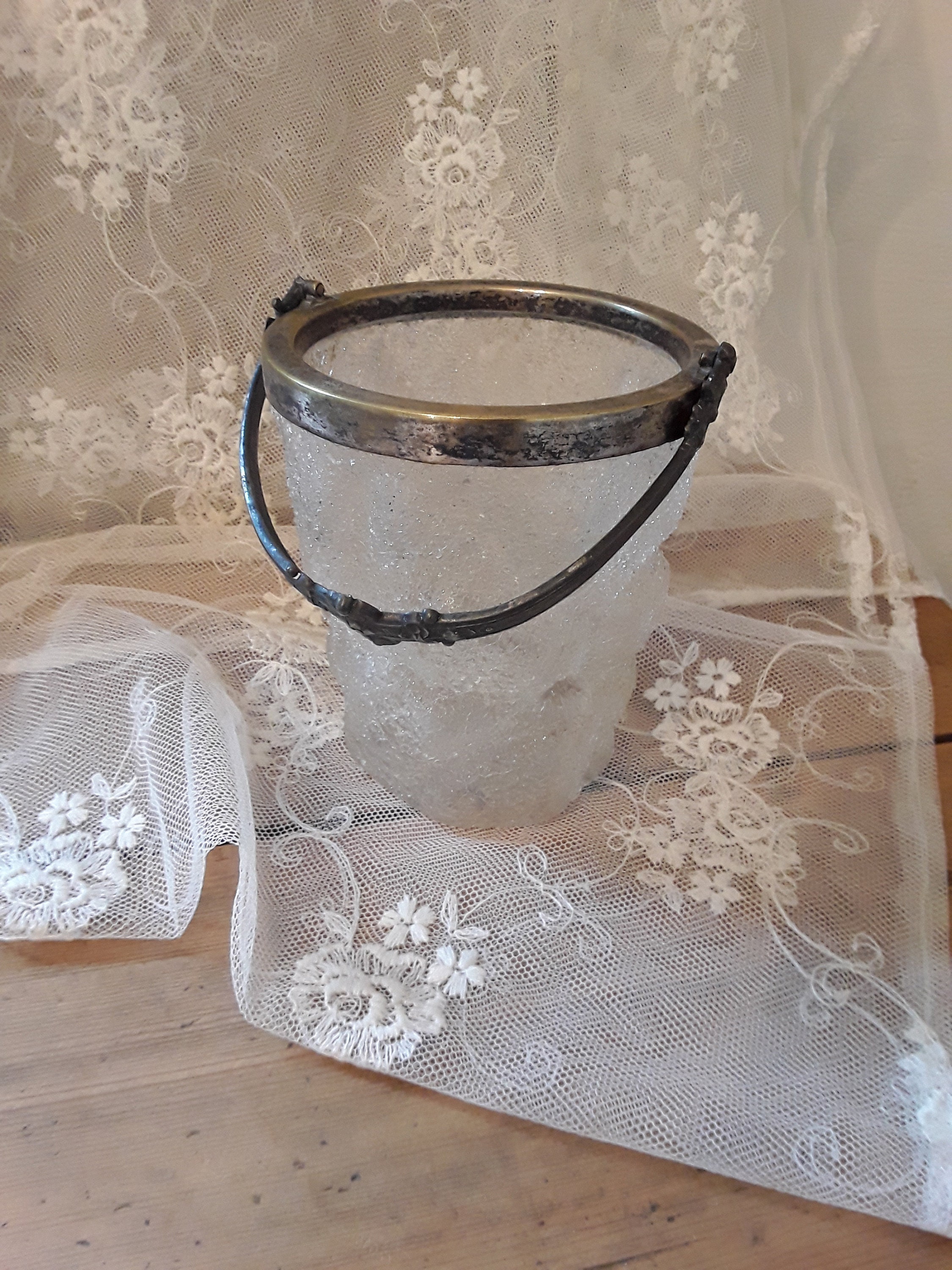 Antiker Eiskübel EiswürfelbehälterEis EimerGlas & | Etsy