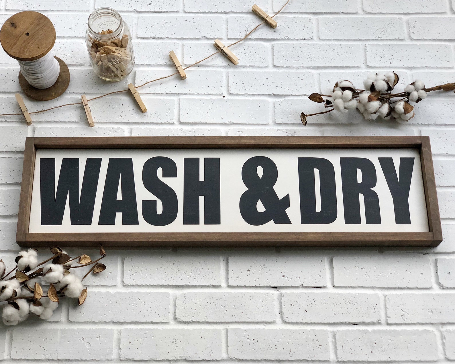 Wash and Dry Sign Laundry Room Decor | Etsy