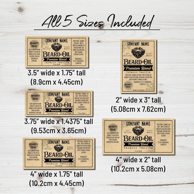 beard oil bottle label template customize w corjl online