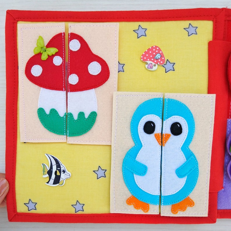 Page of the quiet book felt puzzles for kids a soft Etsy