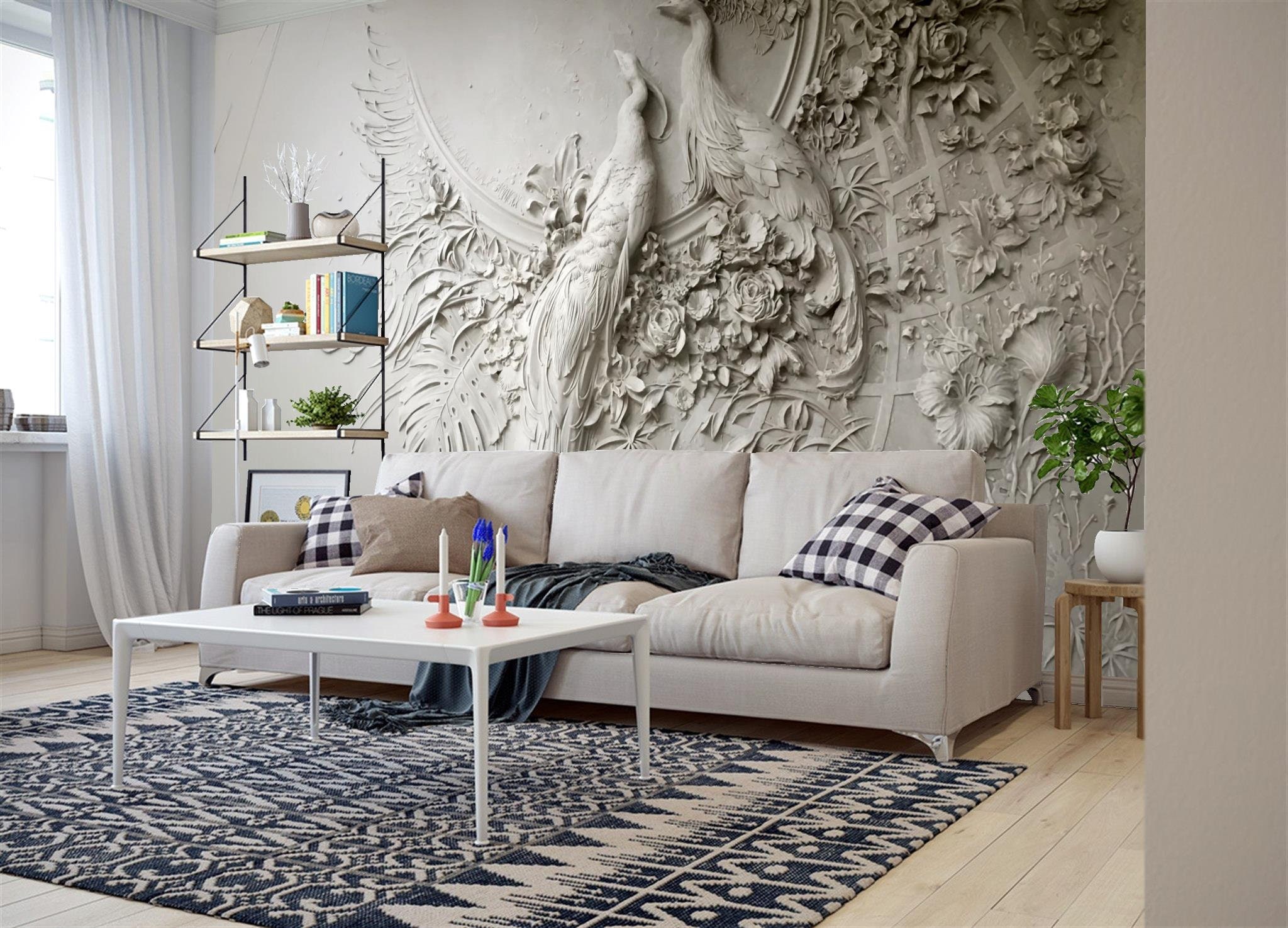 Peeln Stick Wallpapers Adhesive Wallcover Brick Relief Etsy