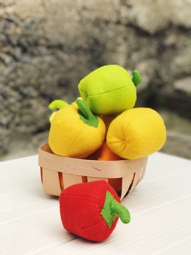 Pepper play food felt food play kitchen plush toy photo Etsy