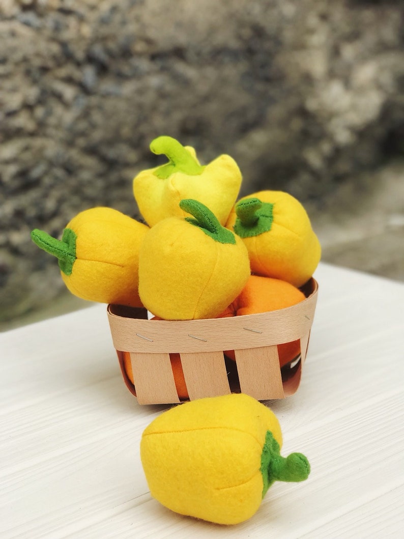 Pepper play food felt food play kitchen plush toy photo Etsy