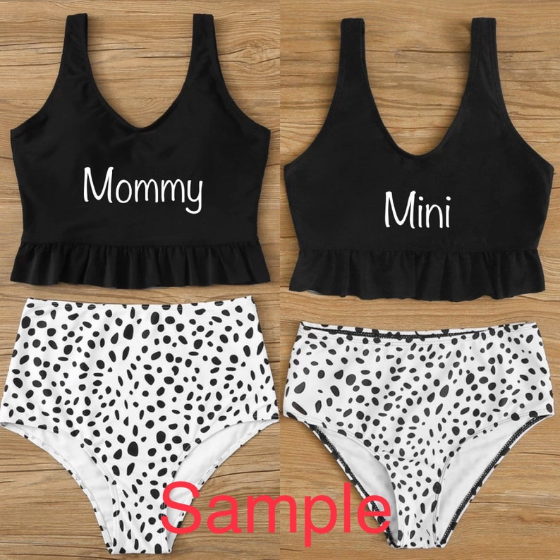 Mommy And Me Swimsuit Matching Bikini Mother Daughter Etsy 
