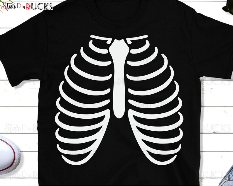 skeleton chest drawing easy