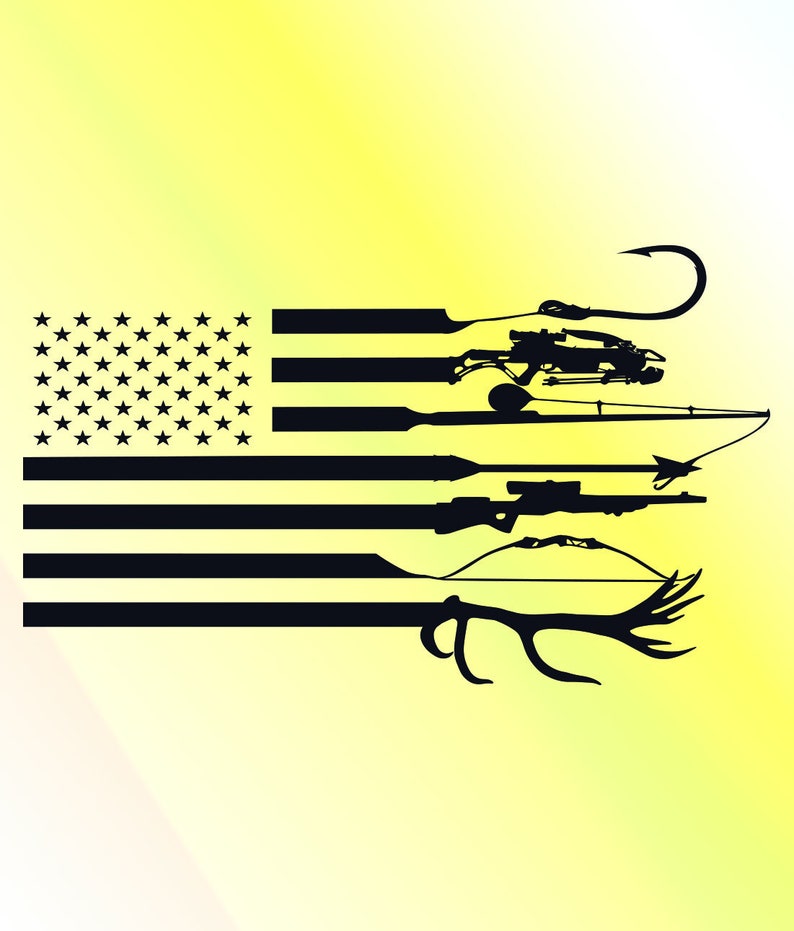 Download Hunting and fishing american flag svg. american flag ...