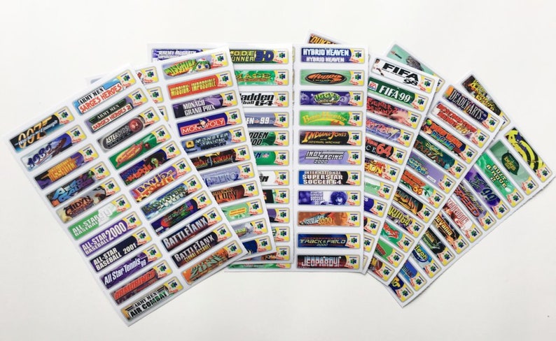 Nintendo 64 N64 End Labels Custom labels for all 296 Nintendo | Etsy