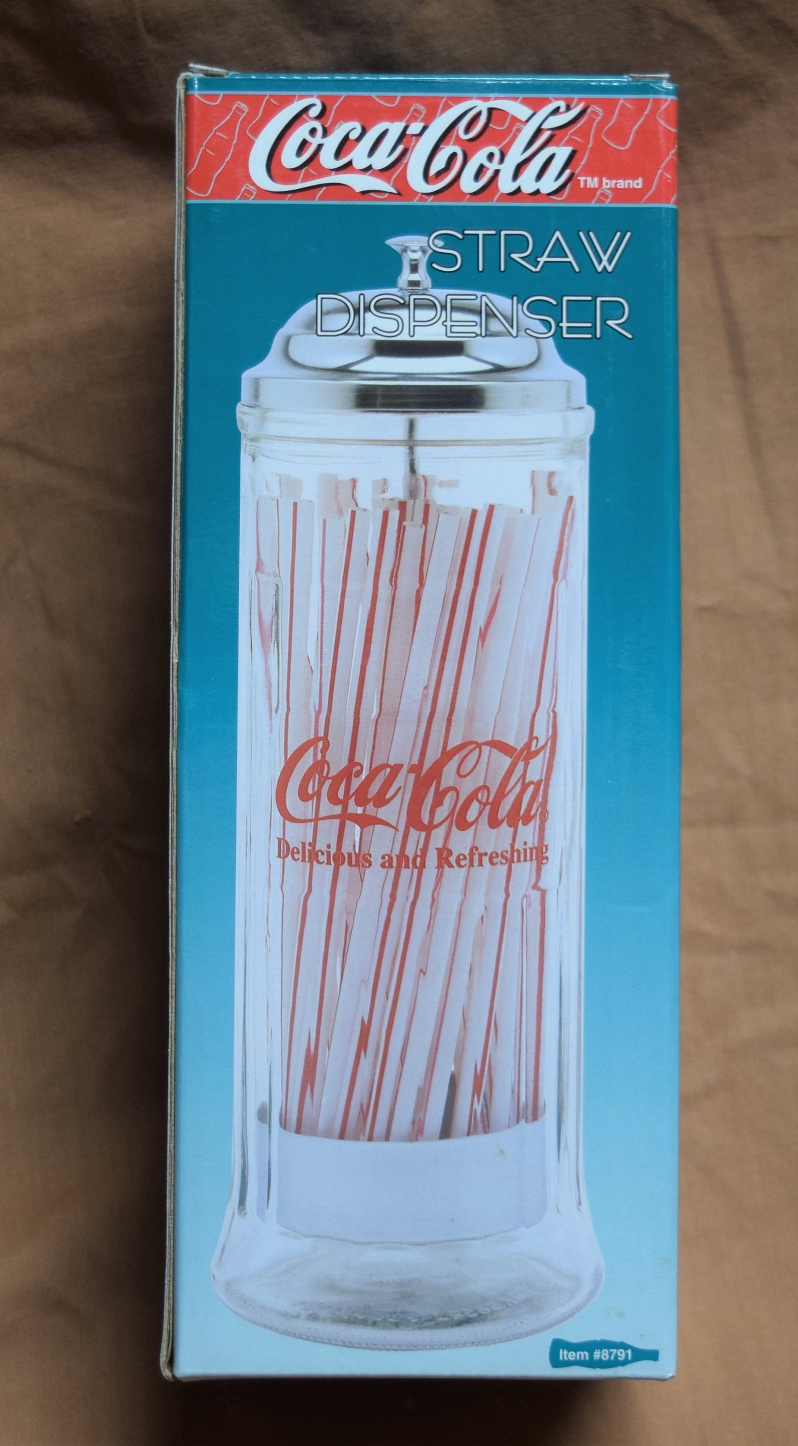 Vintage 1992 CocaCola/Coke Glass Straw Dispenser/Holder With Etsy