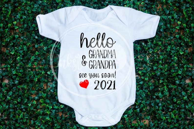 2021 Birth Announcement Instant Download Hello Grandma /& Grandpa See You Soon 2021 Baby Announcement 300 dpi PNG Birth Announcement