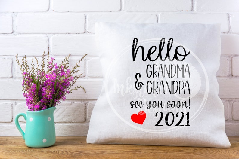 2021 Birth Announcement Instant Download Hello Grandma /& Grandpa See You Soon 2021 Baby Announcement 300 dpi PNG Birth Announcement
