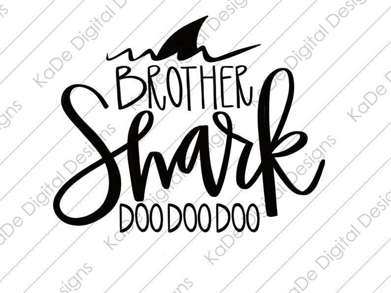 Download Brother Shark SVG PNG JPG Digital File Hand | Etsy
