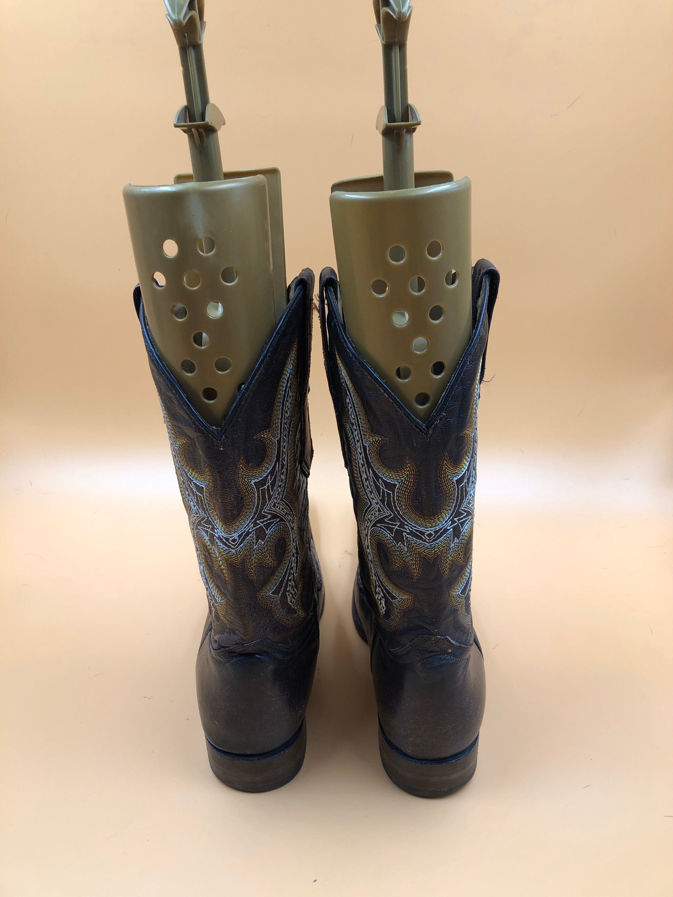 Braun Leder Cowboy westlichen Stil Stiefel Herren Größe 12 | Etsy