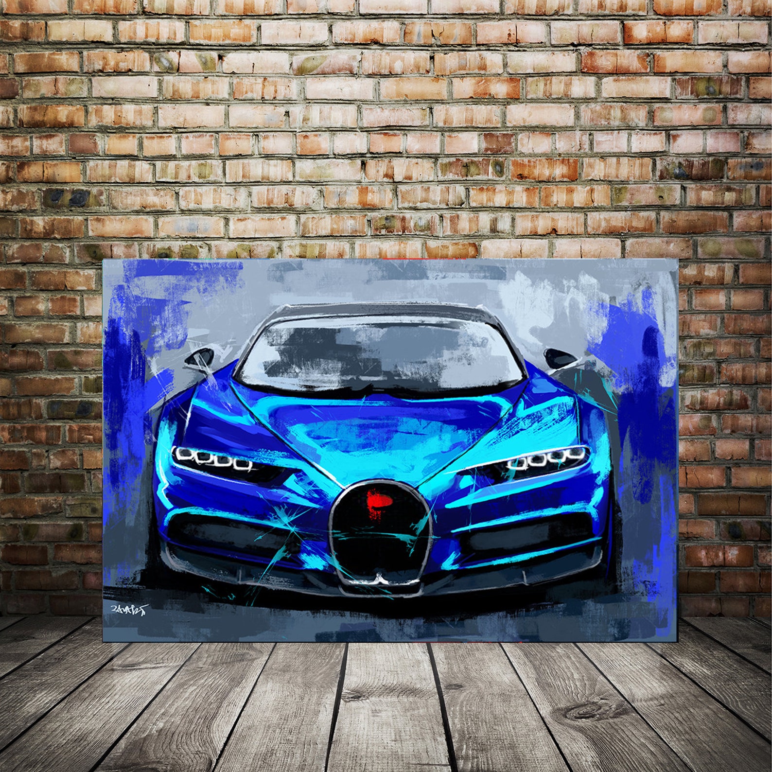 Bugatti art print Chiron Bugatti classic Painting | Etsy