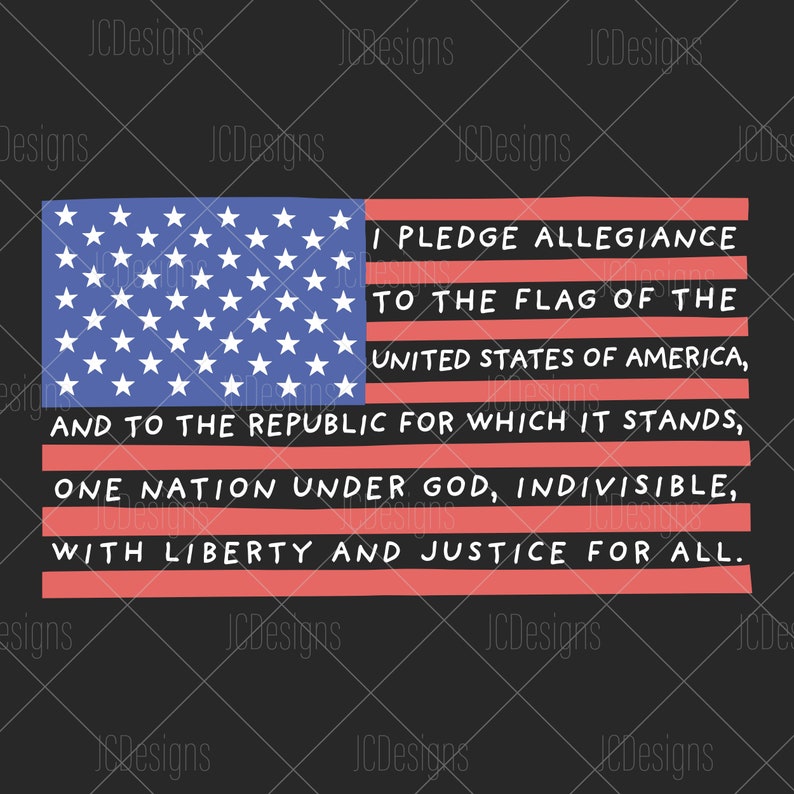 Download Pledge of Allegiance Flag SVG Distressed Flag SVG Waiving ...