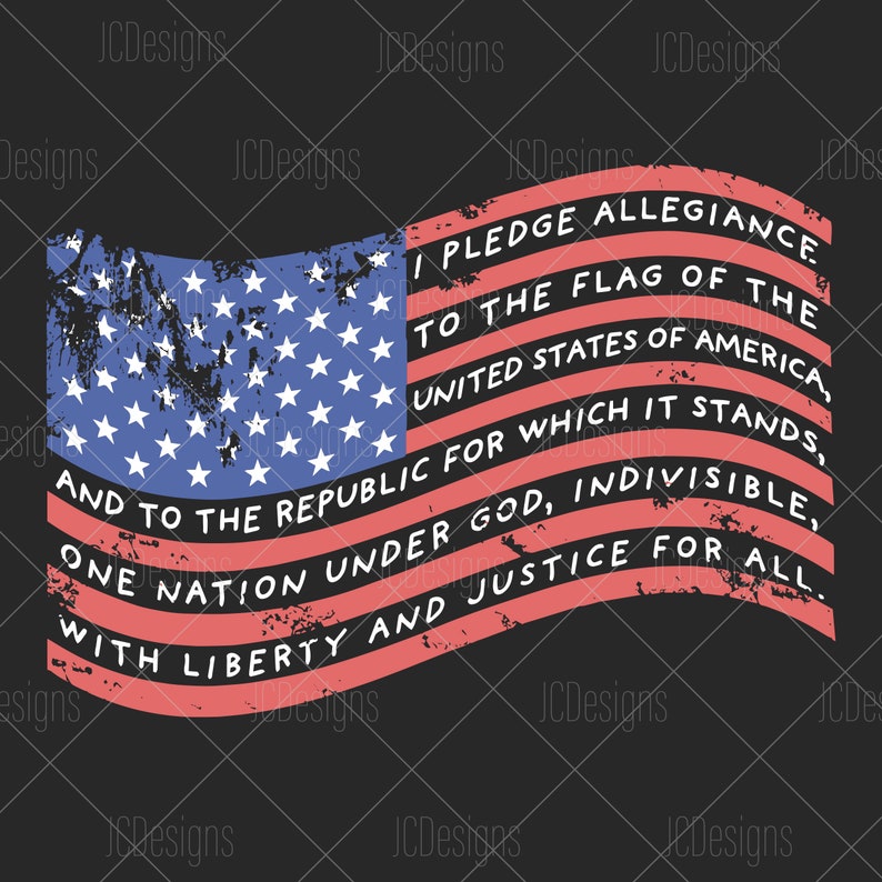 Download Pledge of Allegiance Flag SVG Distressed Flag SVG Waiving ...