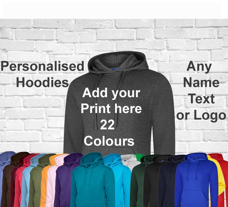 personalised print hoodie