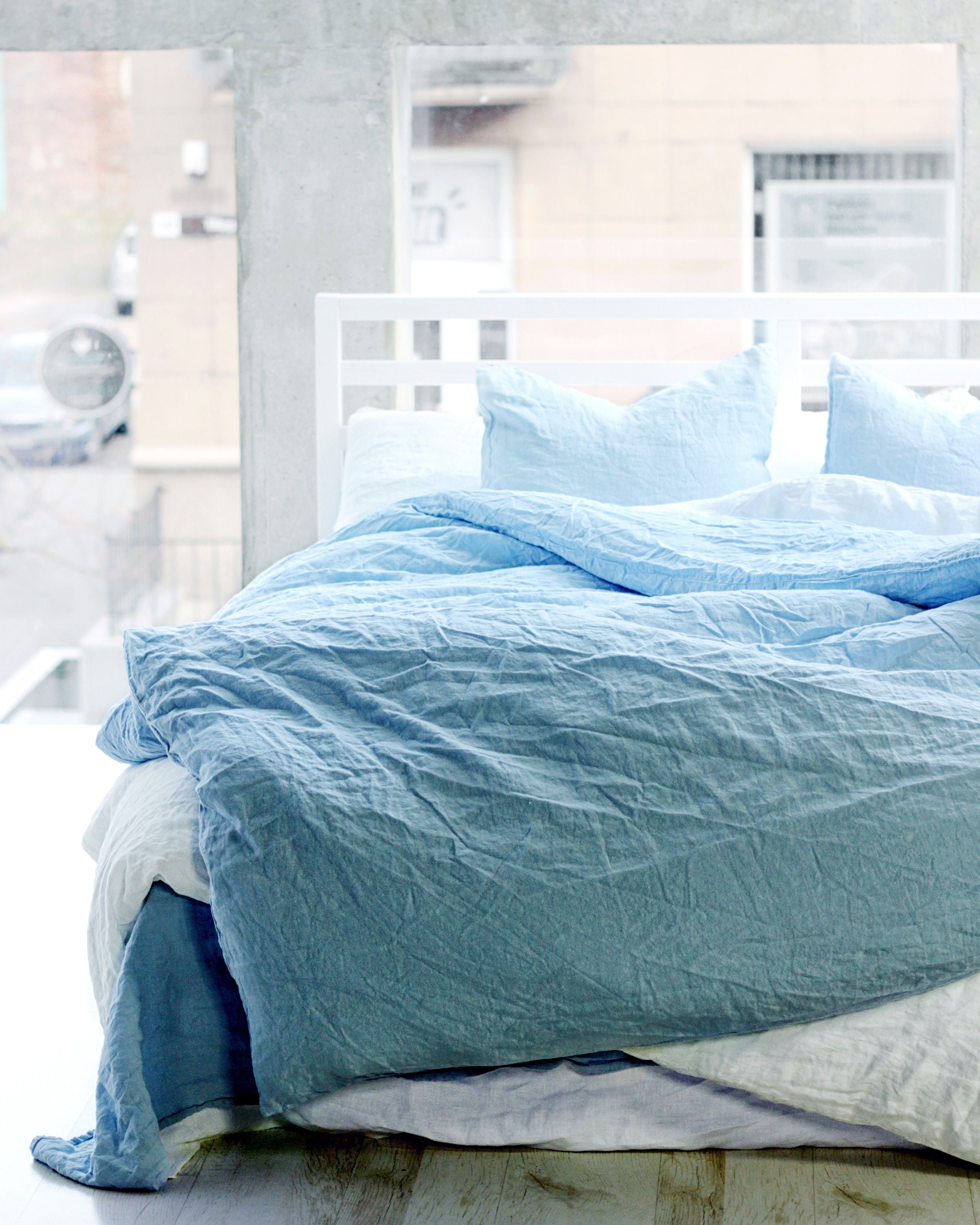 Linen duvet cover Sky Blue bedding Linen bedding Pure linen Etsy