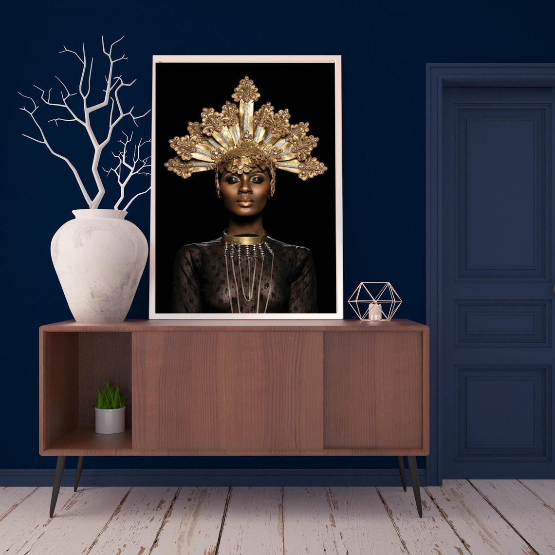 African Princess Fashion Wall Art Tribal African Girl Woman | Etsy