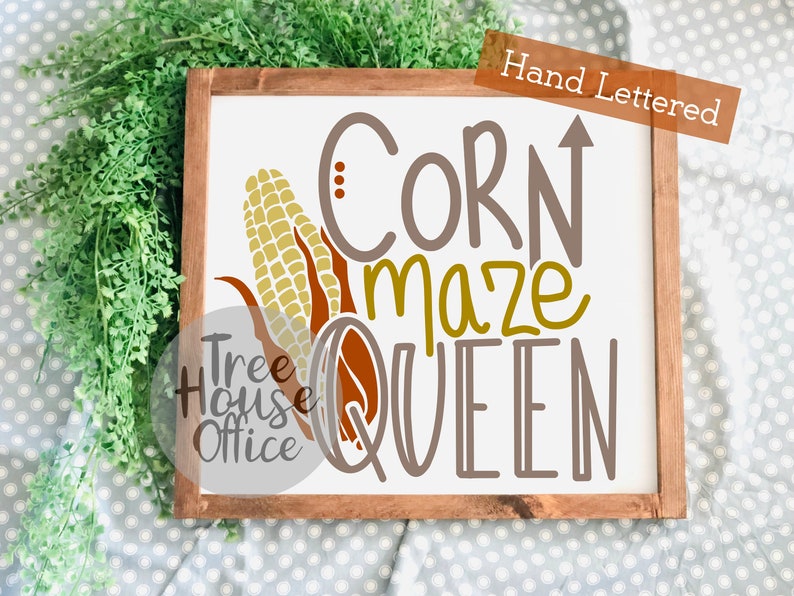 Download Corn Maze Queen SVG DXF PNG jpeg Harvest Festival Fall | Etsy