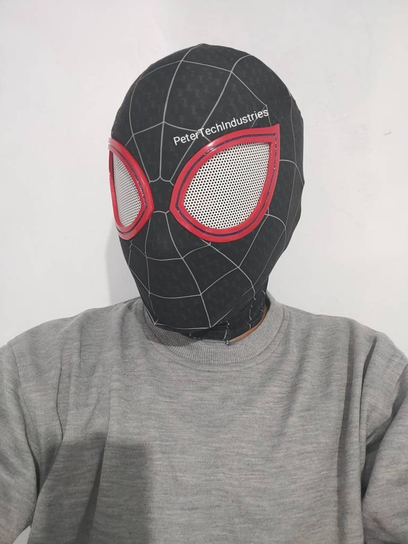 Mask Faceshell Miles Morales Spiderman Into SpiderVerse | Etsy
