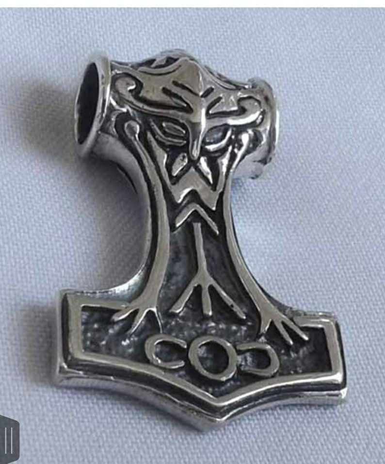 Heavy Thor's hammer sterling silver Mjolnir silver pendant | Etsy