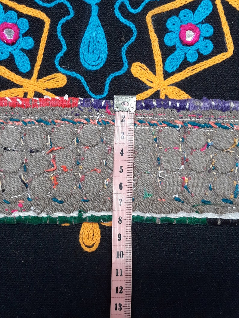Indian Banjara Vintage Mirror Applique Mirror Belt Ethnic Textile,BS183 DIY Jean Jacket Kutch Tribe Kutchi Patch