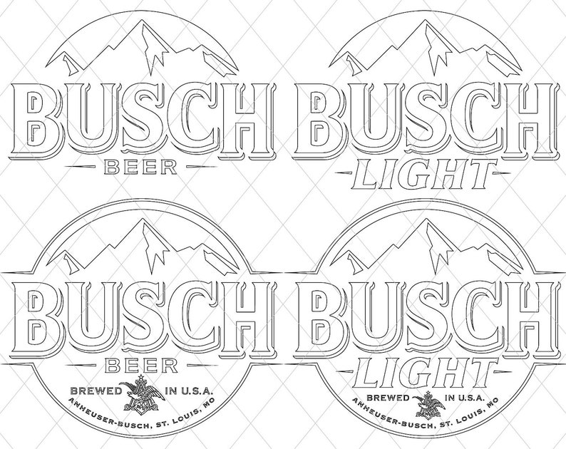 4 in 1 Unofficial Busch Light Beer Logo SVG DXF PNG Cut Files | Etsy